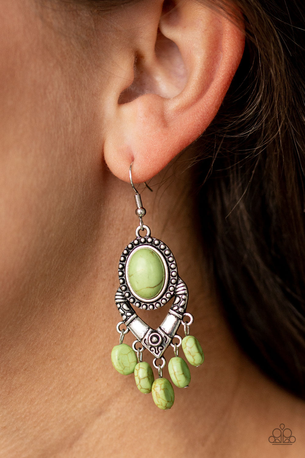 Paparazzi Accessories ✽ Southern Sandstone - Green Earrings✽Flat Rate Ship $4.50✽
