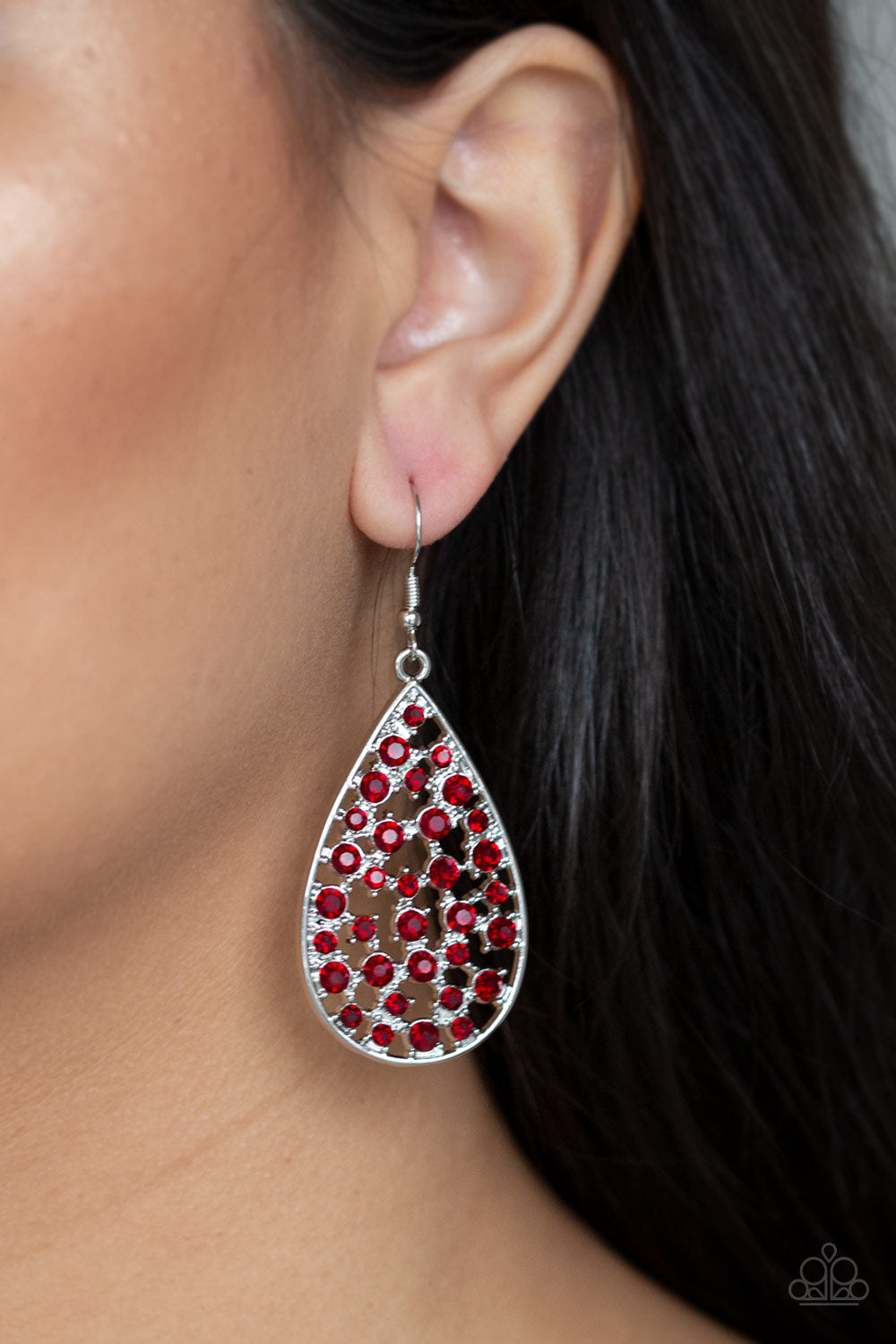 Paparazzi Accessories ✽ Call Me Ms. Universe - Red Earrings✽Flat Rate Ship $4.50✽