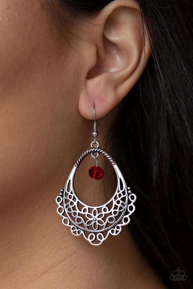 Paparazzi Accessories ❋Garden Society - Red Earrings❋ Flat Rate Ship $4.50❋