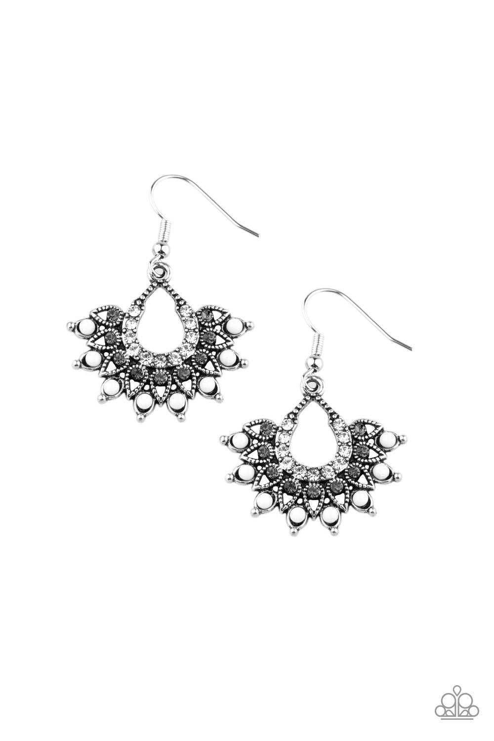 brought✽to✽you✽by✽blingflingbykat✽gypsy-glitz-white-earrings✽paparazzi-accessories
