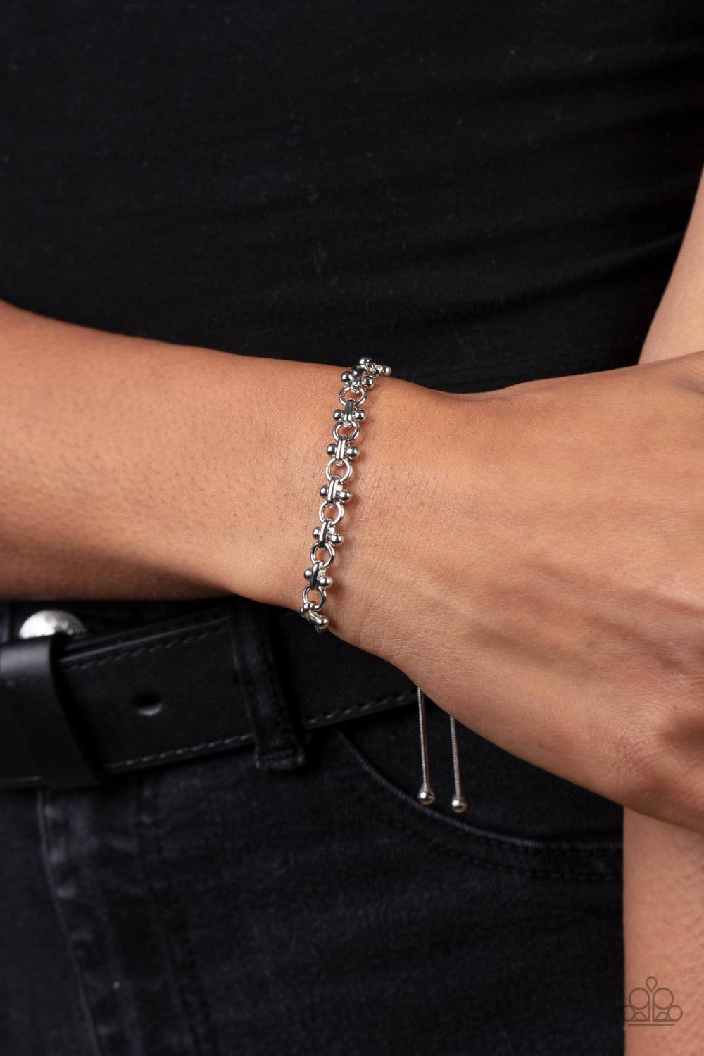 Paparazzi Accessories ❋Slide On Over - Silver Bracelet❋ Flat Rate Ship $4.50❋ - Image #2