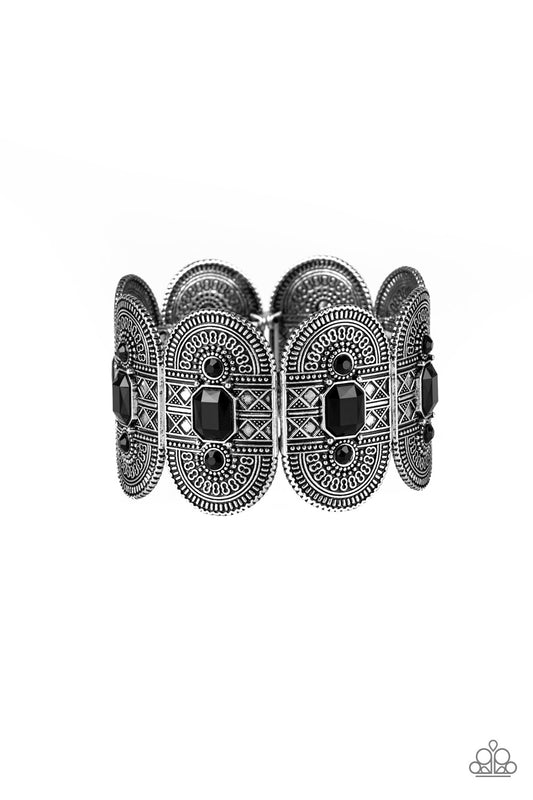 brought✽to✽you✽by✽blingflingbykat✽turn-up-the-tropical-heat-black-bracelet✽paparazzi-accessories