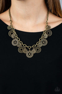 Paparazzi Accessories ❋Meadow Masquerade - Brass Necklace❋ Flat Rate Ship $4.50❋ - Image #2
