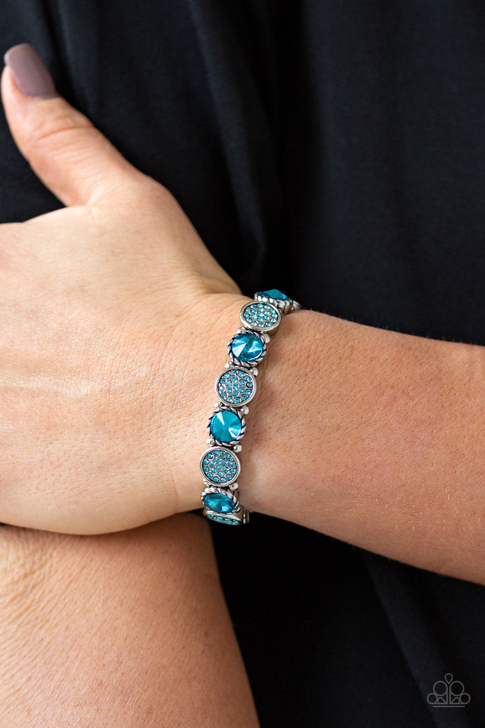 Paparazzi Accessories ✽ Take A Moment To Reflect - Blue Bracelet✽Flat Rate Ship $4.50✽