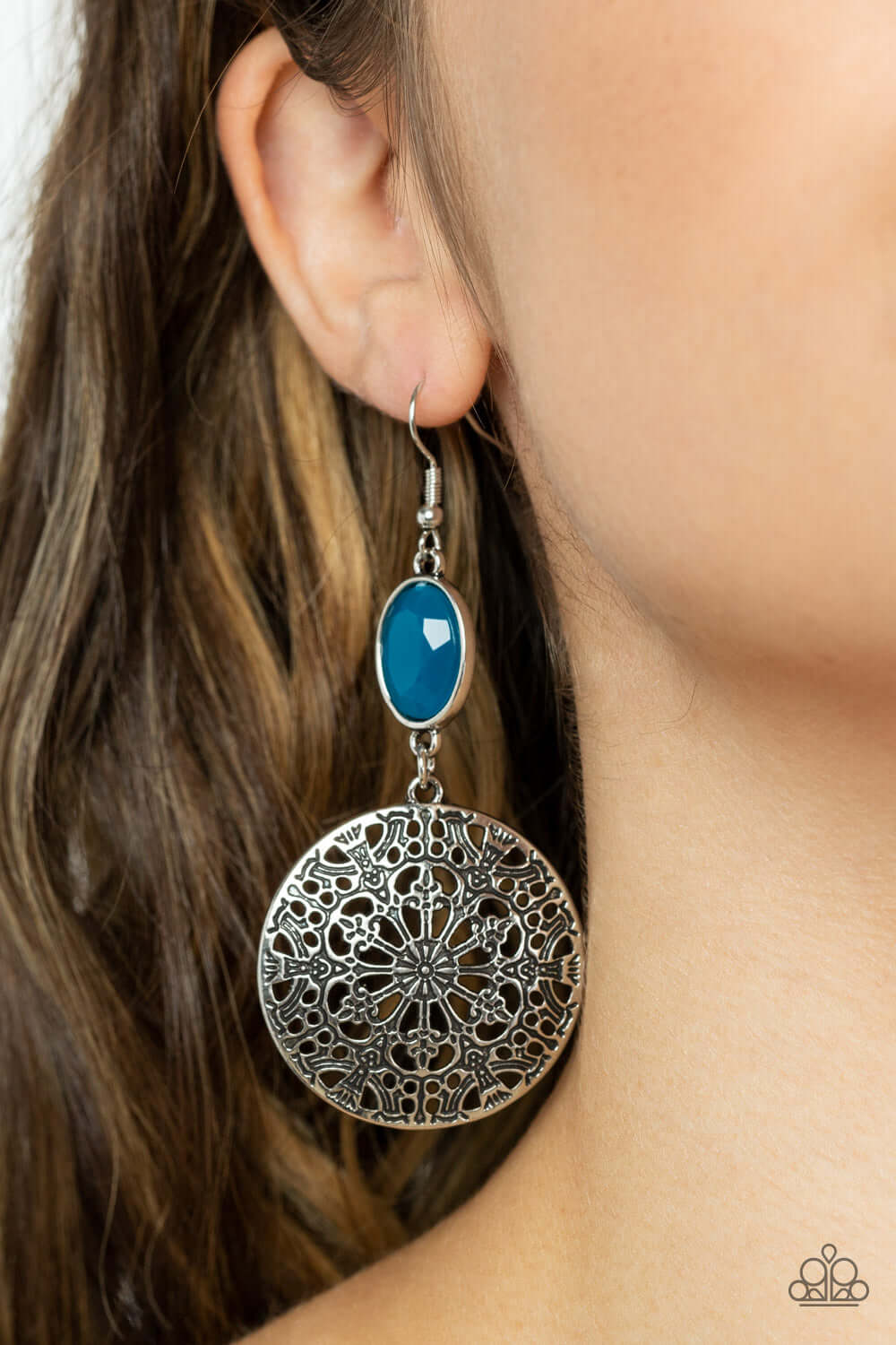 Paparazzi Accessories ❋Eloquently Eden - Blue Earrings❋ Flat Rate Ship $4.50❋ - Image #2