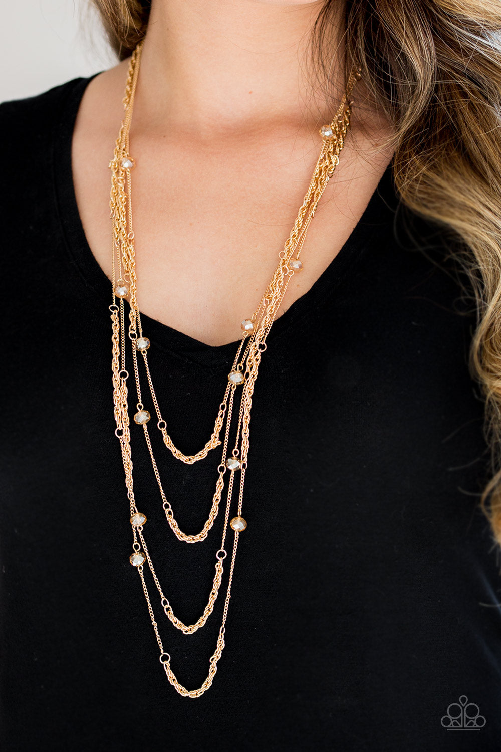 Paparazzi Accessories ✽ Open For Opulence - Gold Necklace✽Flat Rate Ship $4.50✽