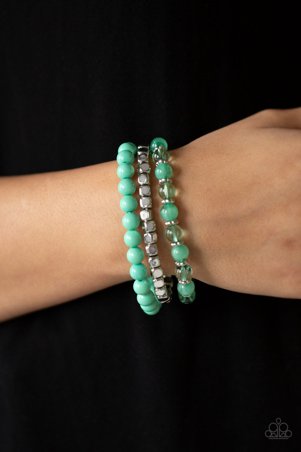 Paparazzi Accessories ✽ Globetrotter Glam - Green Bracelet✽Flat Rate Ship $4.50✽