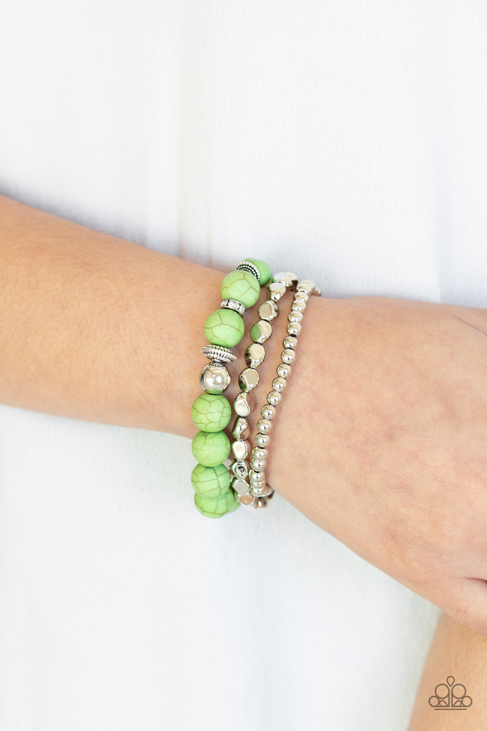 Paparazzi Accessories ✽ Rural Restoration - Green Bracelet✽Flat Rate Ship $4.50✽