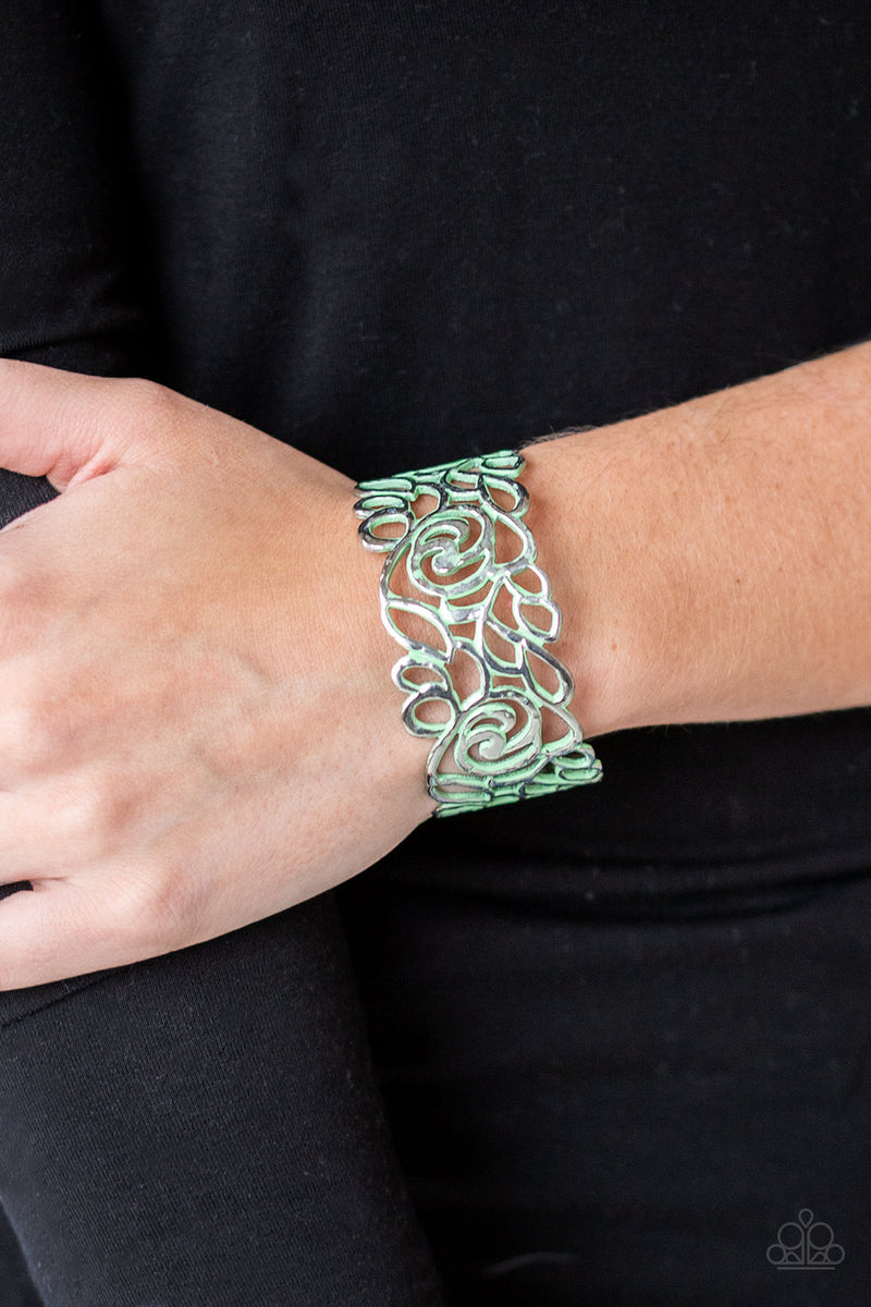 Paparazzi Accessories ❋Victorian Gardens - Green Bracelet❋ Flat Rate Ship $4.50❋