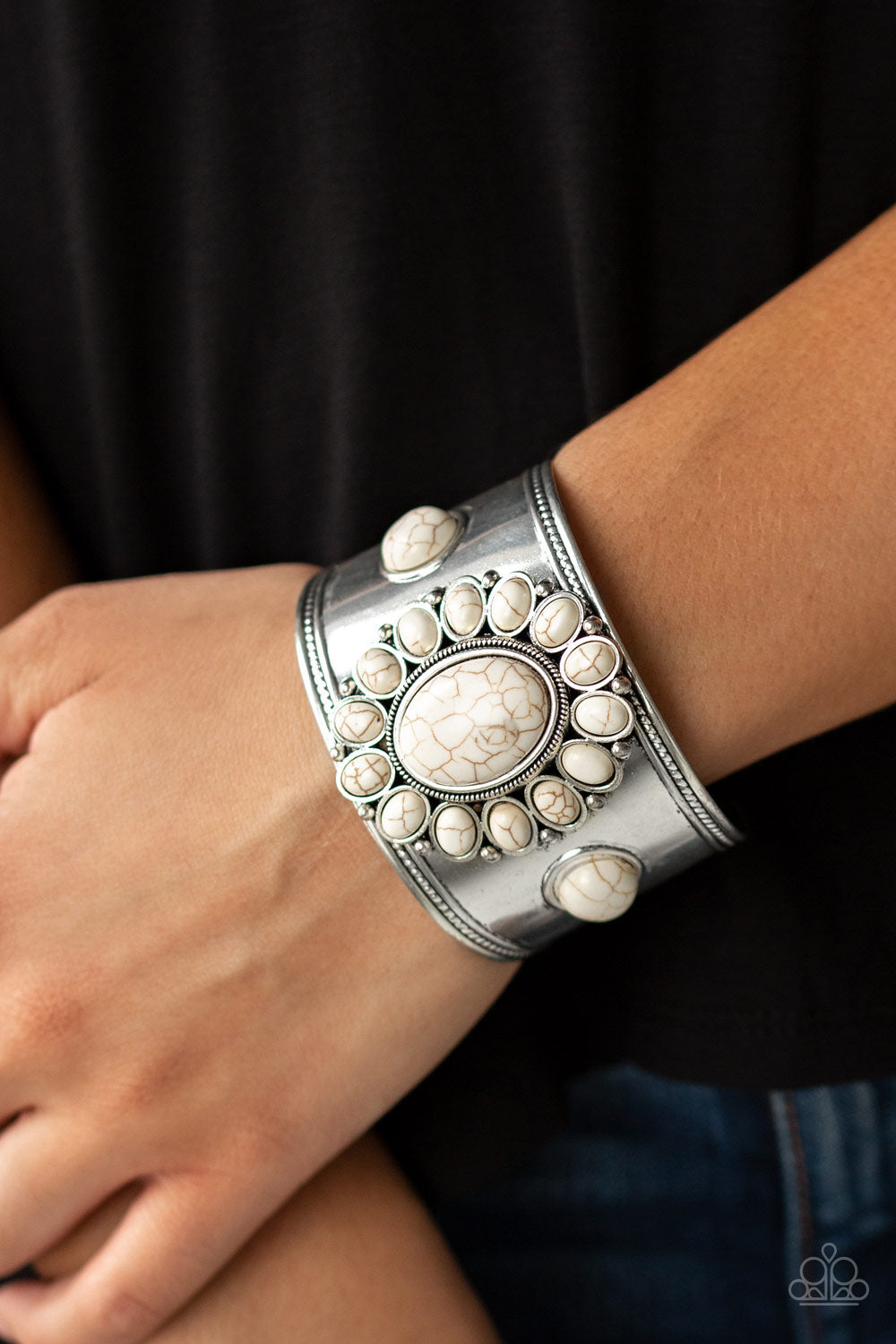 Paparazzi Accessories ✽ Room To Roam - White Bracelet✽Flat Rate Ship $4.50✽