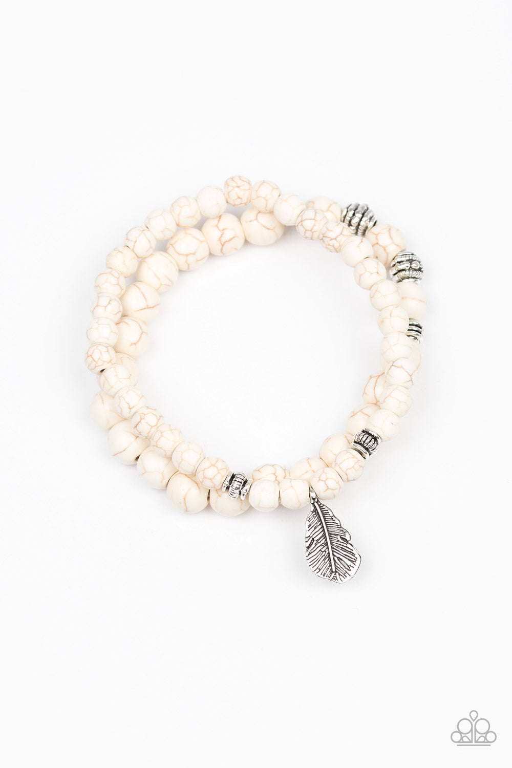 brought✽to✽you✽by✽blingflingbykat✽desert-dove-white-bracelet✽paparazzi-accessories