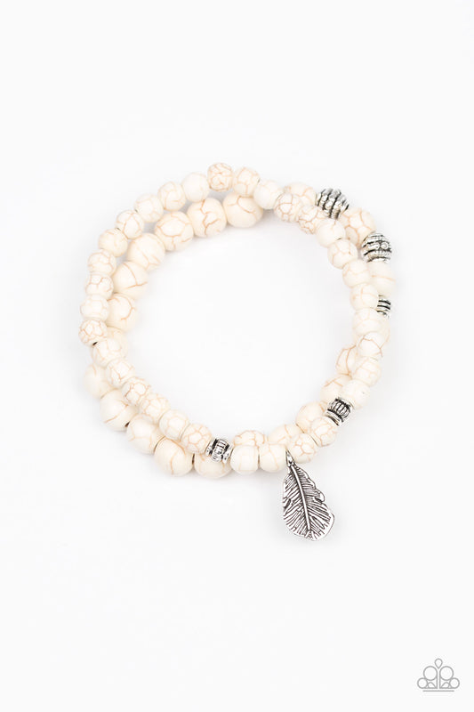 brought✽to✽you✽by✽blingflingbykat✽desert-dove-white-bracelet✽paparazzi-accessories