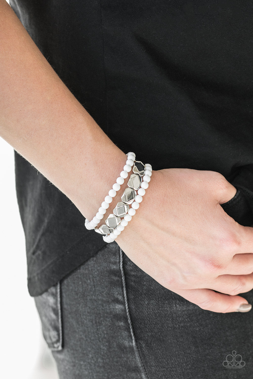 Paparazzi Accessories ✽ Fiesta Flavor - White Bracelet✽Flat Rate Ship $4.50✽