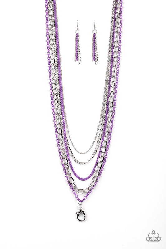 brought✽to✽you✽by✽blingflingbykat✽industrial-vibrance-purple-lanyard✽paparazzi-accessories