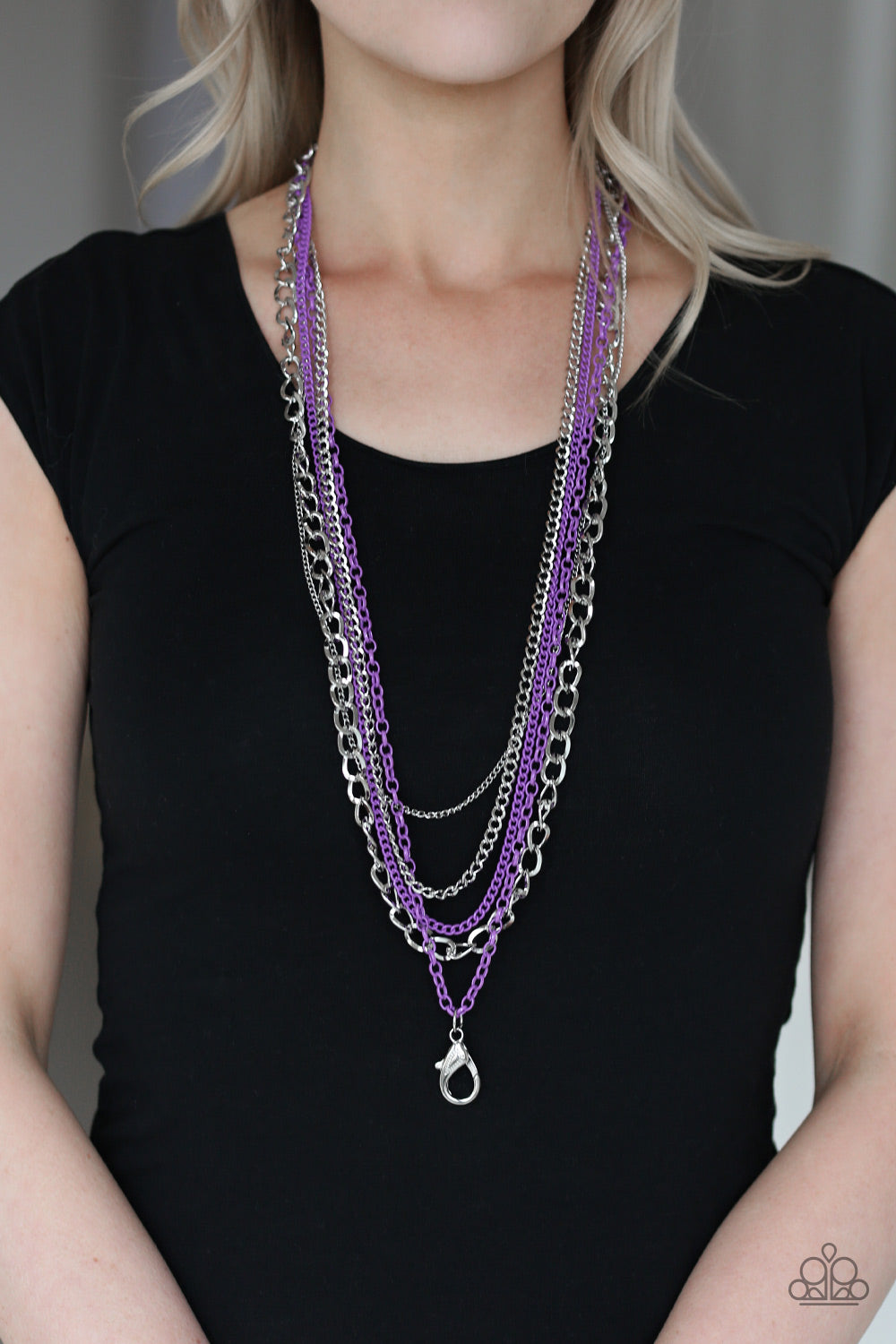 Paparazzi Accessories ✽ Industrial Vibrance - Purple Lanyard✽Flat Rate Ship $4.50✽