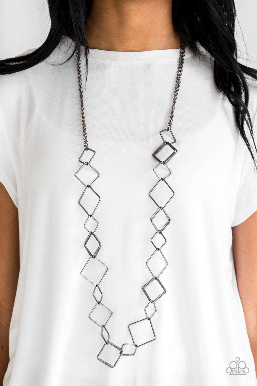 Paparazzi Accessories ✽ Backed Into A Corner - Black Necklace✽Flat Rate Ship $4.50✽