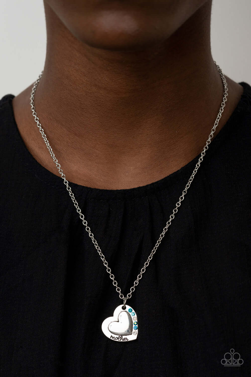 Paparazzi Accessories ✽Happily Heartwarming - Blue Necklace✽Flat Rate Ship $4.50✽ - Image #2
