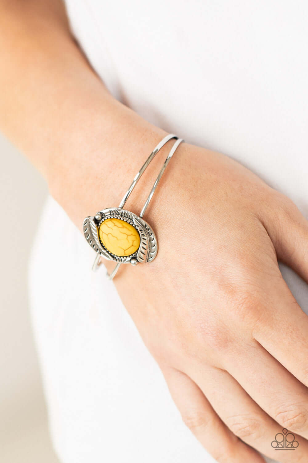 Paparazzi Accessories ❋Living Off The BANDLANDS - Yellow Bracelet❋ Flat Rate Ship $4.50❋ - Image #2