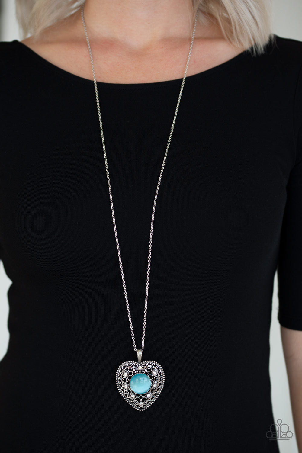 Paparazzi Accessories ✽ One Heart - Blue Necklace✽Flat Rate Ship $4.50✽