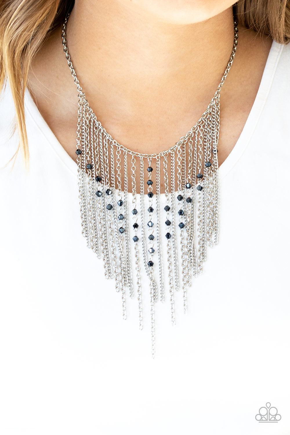 Paparazzi Accessories ✽ First Class Fringe - Blue Necklace✽Flat Rate Ship $4.50✽