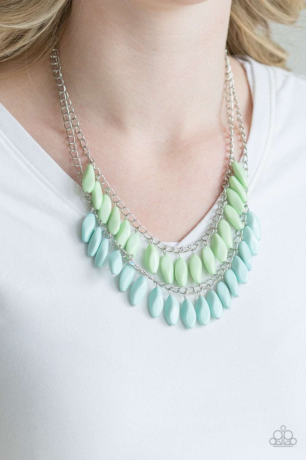 Paparazzi Accessories ✽ Beaded Boardwalk - Blue Necklace✽Flat Rate Ship $4.50✽
