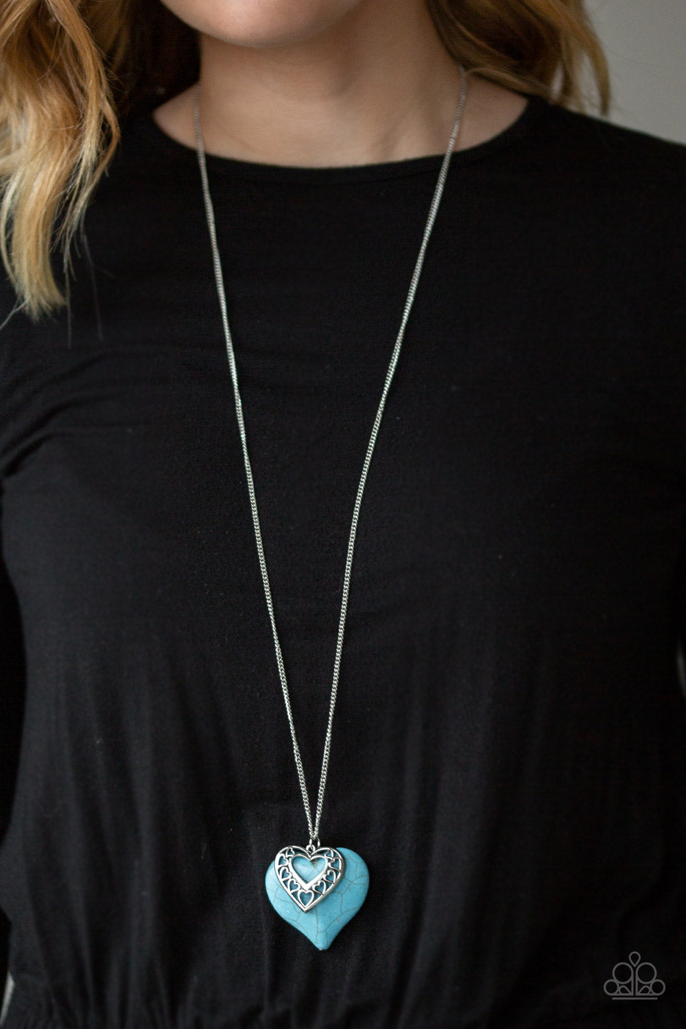 Paparazzi Accessories ✽ Southern Heart - Blue Necklace✽Flat Rate Ship $4.50✽