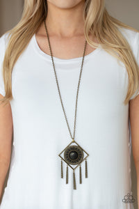 Paparazzi Accessories ✽ Sandstone Solstice - Brass Necklace✽Flat Rate Ship $4.50✽