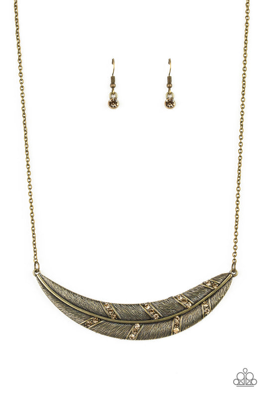 brought✽to✽you✽by✽blingflingbykat✽say-you-quill-brass-necklace✽paparazzi-accessories