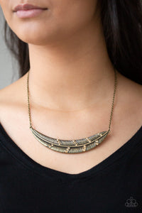 Paparazzi Accessories ✽ Say You QUILL - Brass Necklace✽Flat Rate Ship $4.50✽