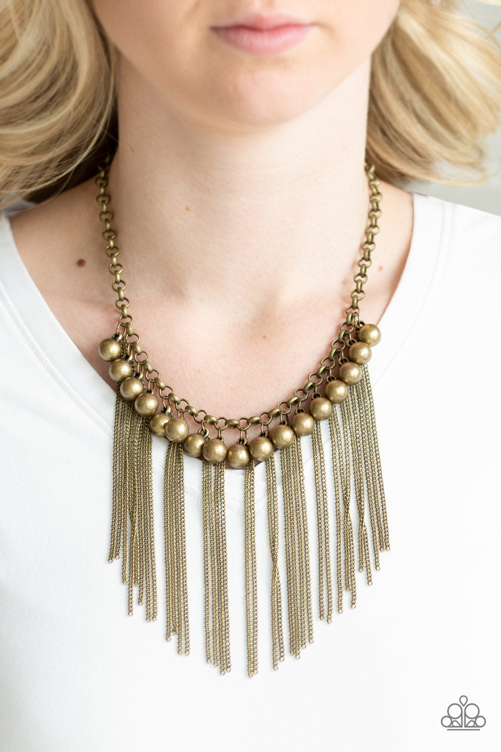 Paparazzi Accessories ✽ Powerhouse Prowl - Brass Necklace✽Flat Rate Ship $4.50✽