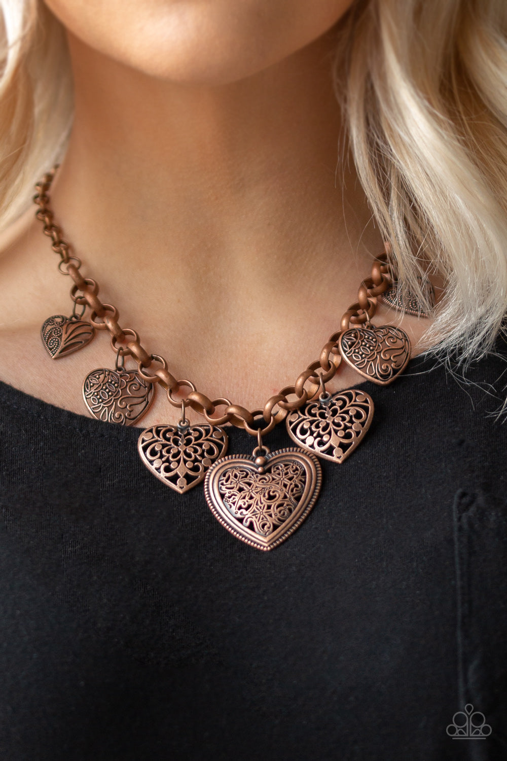 Paparazzi Accessories ✽ Love Lockets - Copper Necklace✽Flat Rate Ship $4.50✽