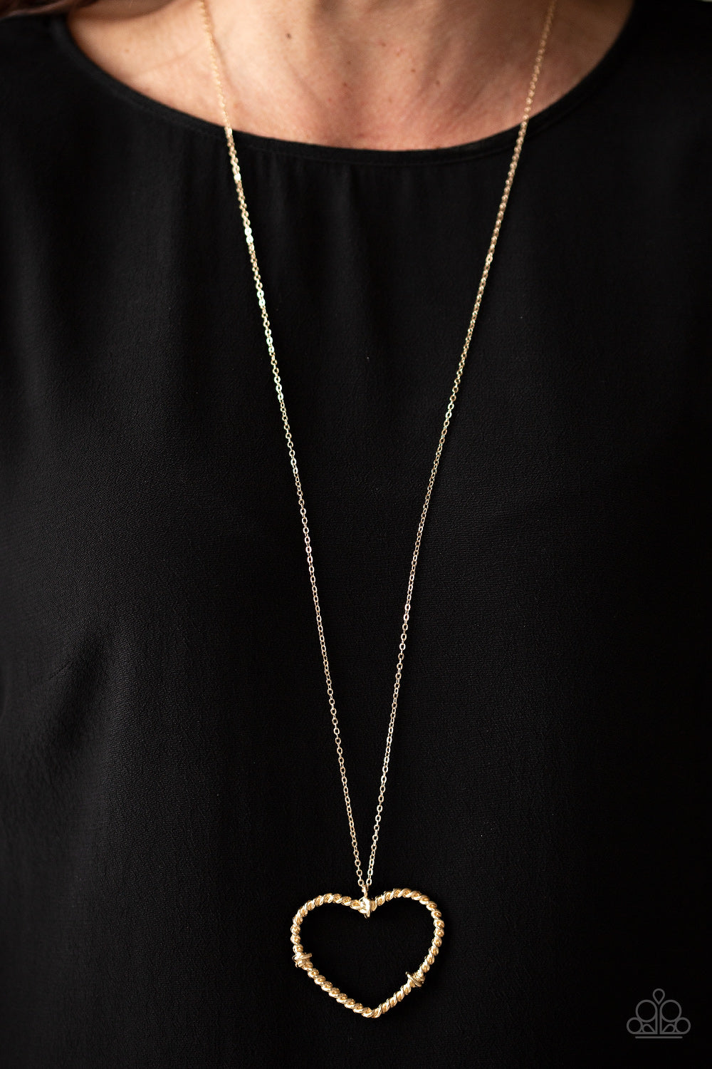 Paparazzi Accessories ✽ Straight From The Heart - Gold Necklace✽Flat Rate Ship $4.50✽