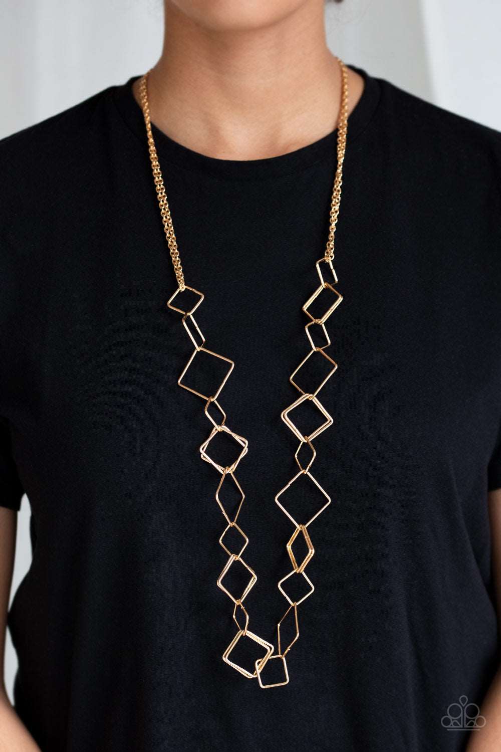 Paparazzi Accessories ✽ Backed Into A Corner - Gold Necklace✽Flat Rate Ship $4.50✽