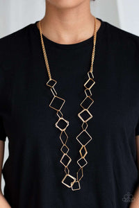 Paparazzi Accessories ✽ Backed Into A Corner - Gold Necklace✽Flat Rate Ship $4.50✽