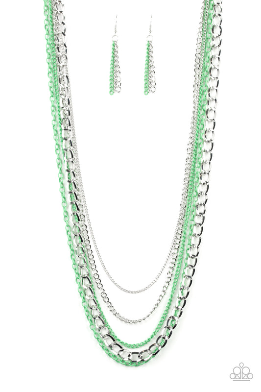 brought✽to✽you✽by✽blingflingbykat✽industrial-vibrance-green-necklace✽paparazzi-accessories