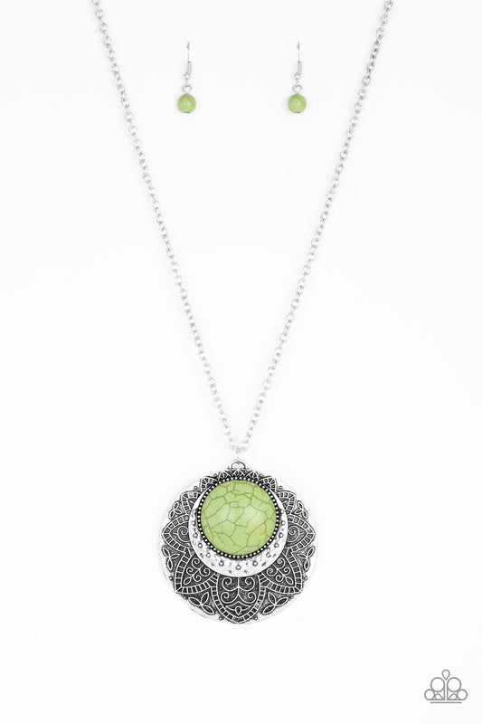 brought✽to✽you✽by✽blingflingbykat✽medallion-meadow-green-necklace✽paparazzi-accessories