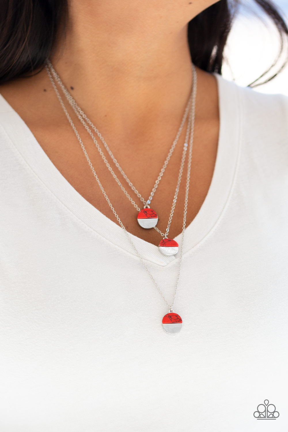 Paparazzi Accessories ✽ Rural Reconstruction - Red Necklace✽Flat Rate Ship $4.50✽
