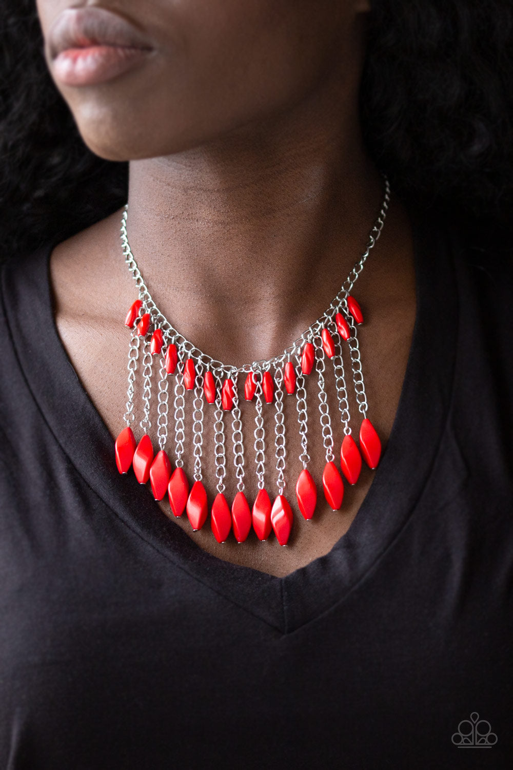 Paparazzi Accessories ✽ Venturous Vibes - Red Necklace✽Flat Rate Ship $4.50✽