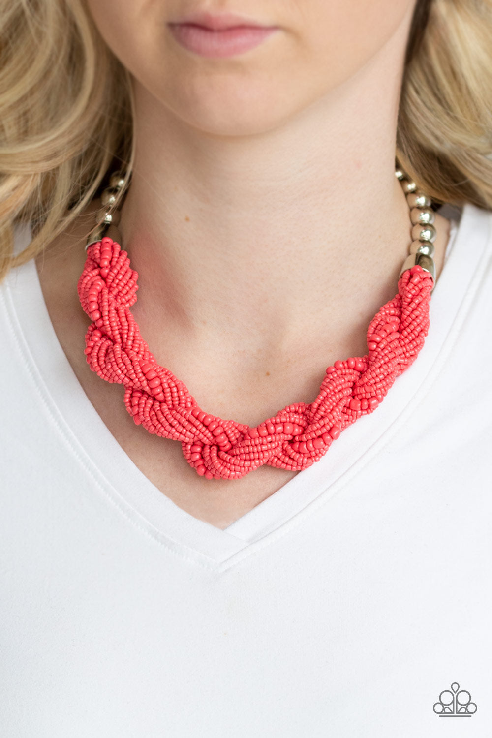 Paparazzi Accessories ✽ Savannah Surfin - Orange Necklace✽Flat Rate Ship $4.50✽