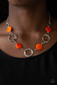 Paparazzi Accessories ✽ Bermuda Bliss - Orange Necklace✽Flat Rate Ship $4.50✽