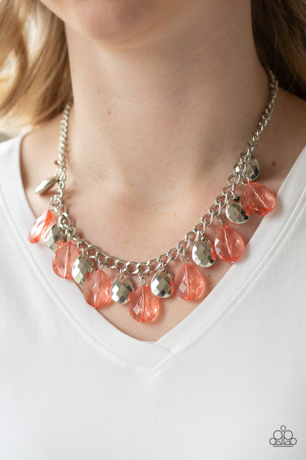 Paparazzi Accessories ✽ No Tears Left To Cry - Orange Necklace✽Flat Rate Ship $4.50✽