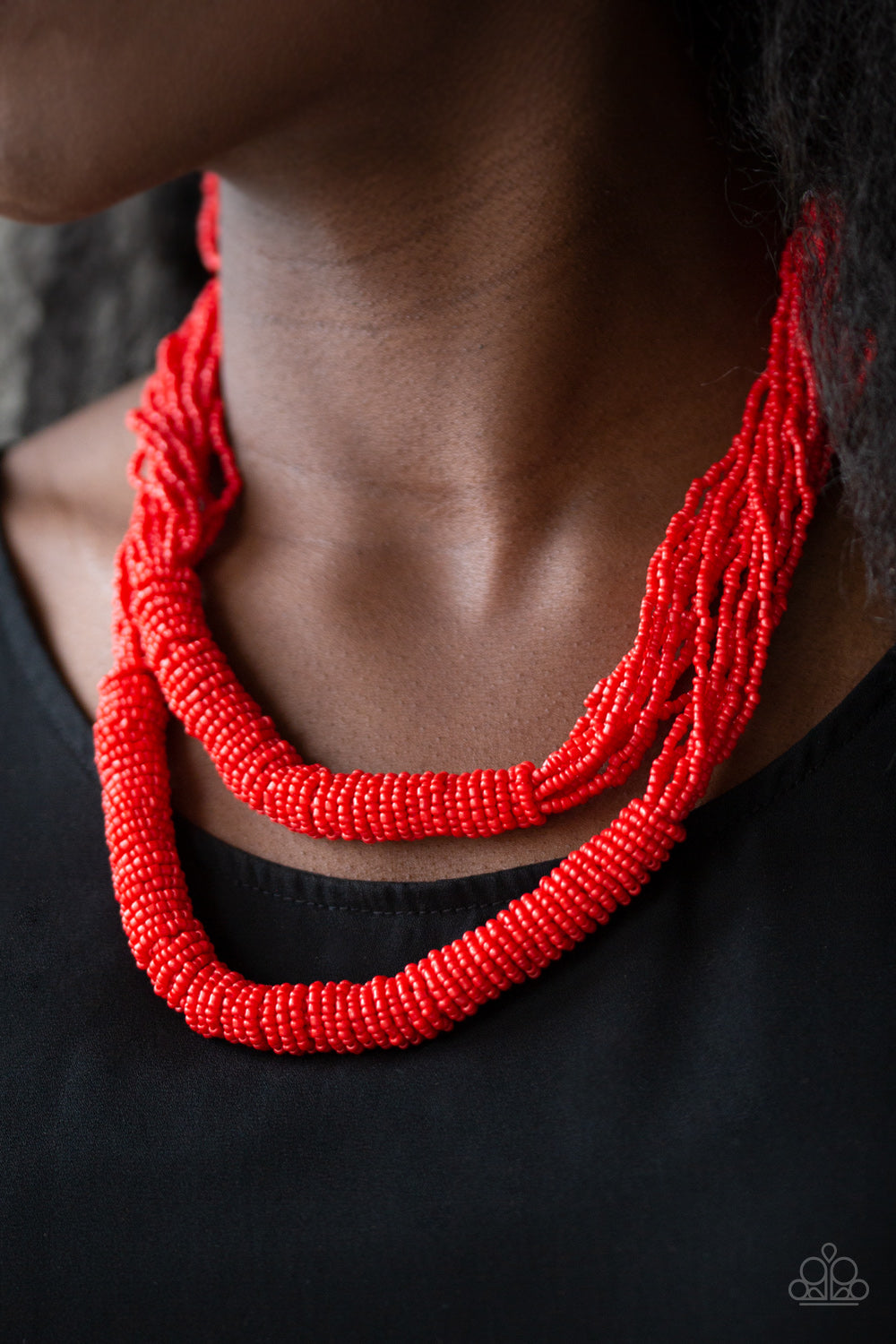 Paparazzi Accessories ✽ Right As RAINFOREST - Red Necklace✽Flat Rate Ship $4.50✽