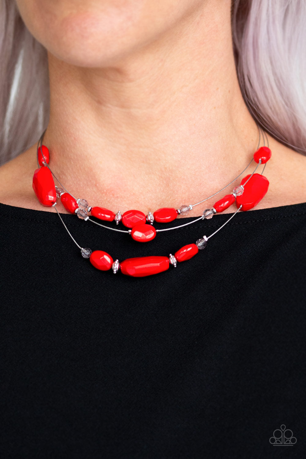 Paparazzi Accessories ✽ Radiant Reflections - Red Necklace✽Flat Rate Ship $4.50✽