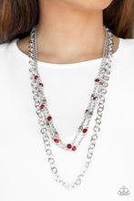 Load image into Gallery viewer, Paparazzi Accessories ✽ Metro Mixer - Red Necklace✽Flat Rate Ship $4.50✽
