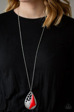 Load image into Gallery viewer, Paparazzi Accessories ✽ Impressive Edge - Red Necklace✽Flat Rate Ship $4.50✽
