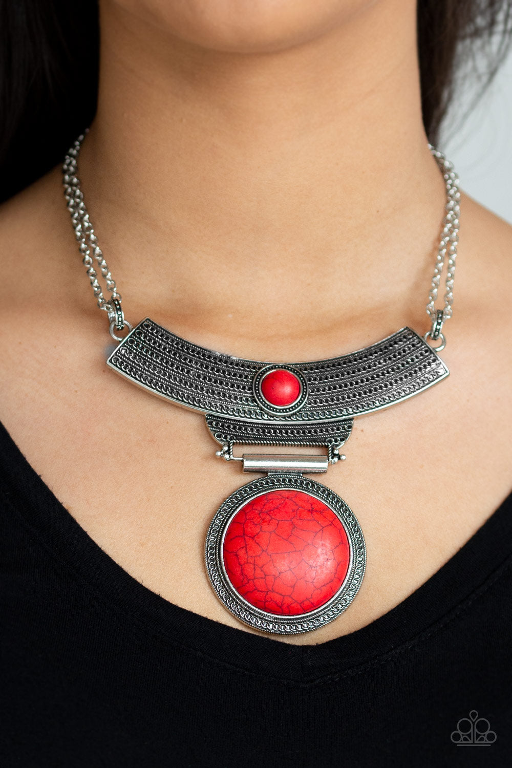 Paparazzi Accessories ✽ Lasting EMPRESS-ions - Red Necklace✽Flat Rate Ship $4.50✽