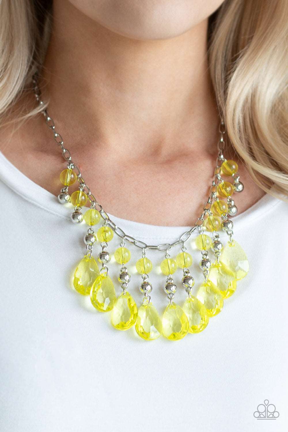 Paparazzi Accessories ✽ Beauty School Drop Out - Yellow Necklace✽Flat Rate Ship $4.50✽
