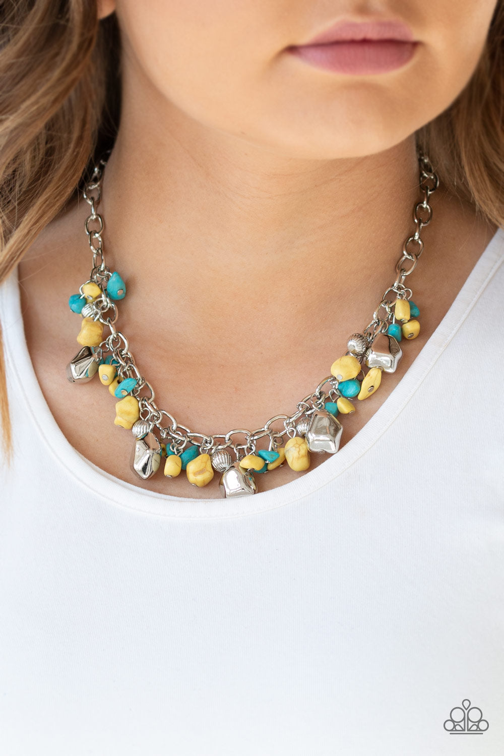 Paparazzi Accessories ✽ Quarry Trail - Yellow Necklace✽Flat Rate Ship $4.50✽