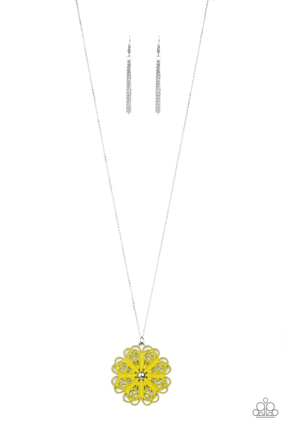 brought✽to✽you✽by✽blingflingbykat✽spin-your-pinwheels-yellow-necklace✽paparazzi-accessories