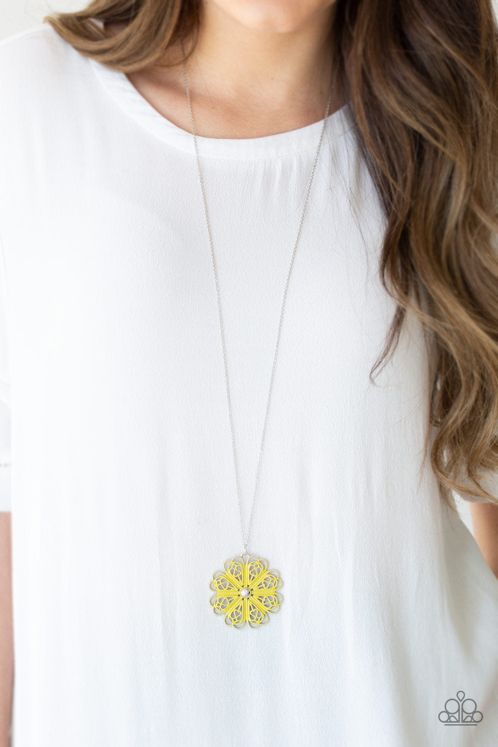 Paparazzi Accessories ✽ Spin Your PINWHEELS - Yellow Necklace✽Flat Rate Ship $4.50✽